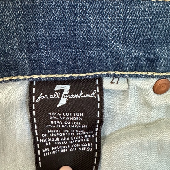 7 For All Mankind Josefina Distressed Skinny Boyfriend Jeans - Picture 6 of 9